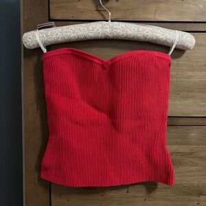 Babaton Aritzia Hot Pink Ribbed Camisole Top